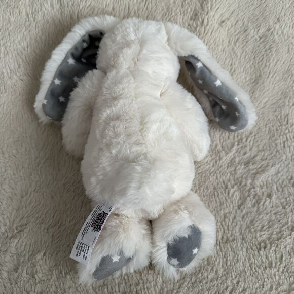 World's Softest Plush 9” Bunny White Rabbit Gray Feet Ears Stars Stuffed Animal - Picture 3 of 5